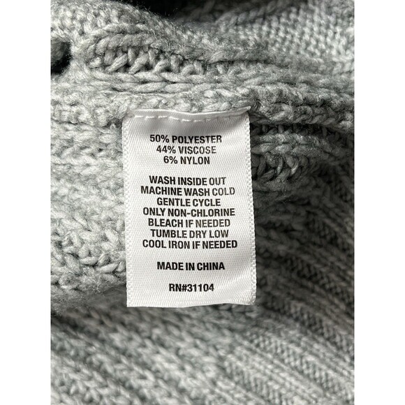 Crown & Ivy Sweater M Puff Sleeve Cable Knit Long Sleeve Preppy Prep School - Picture 7 of 8